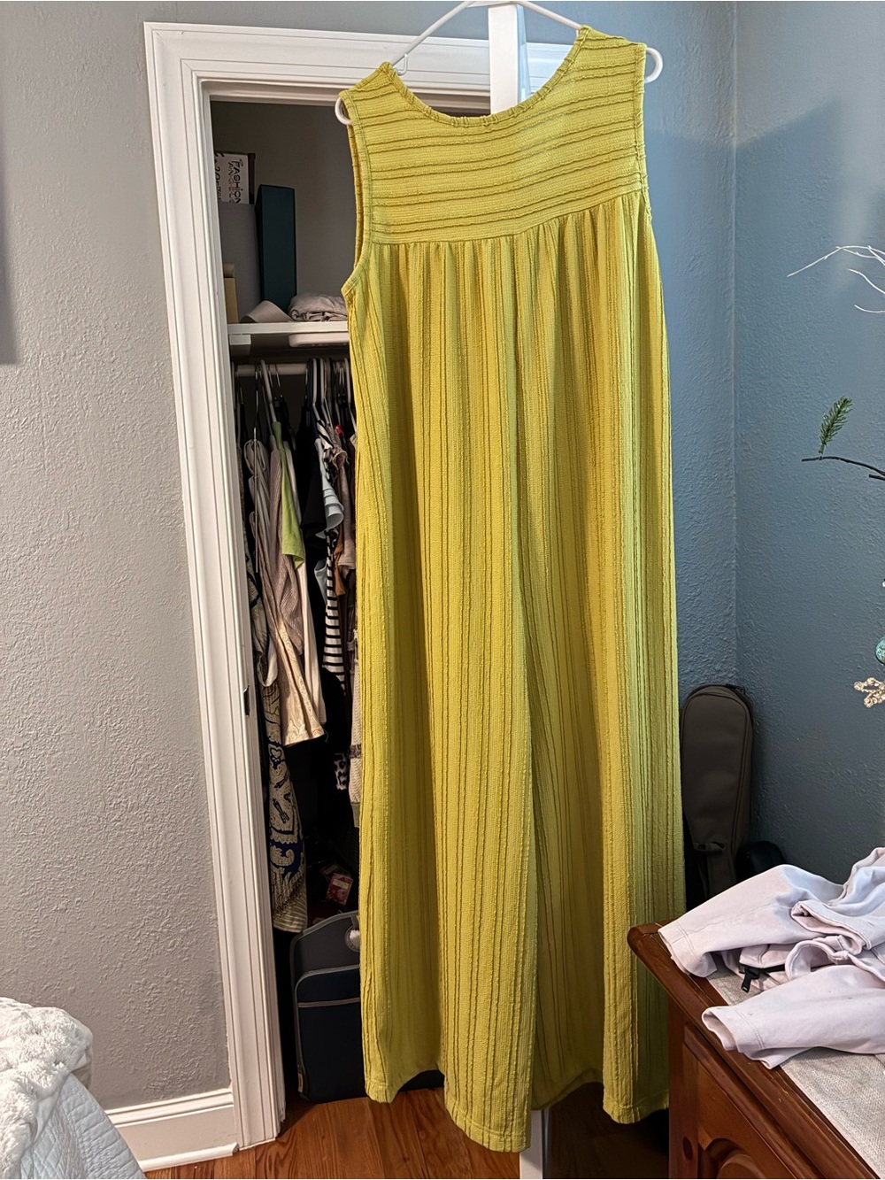 Umgee Lime Green Wide Leg Jumpsuit